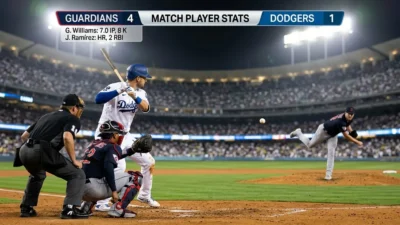 Dodgers vs Cleveland Guardians Match Player Stats