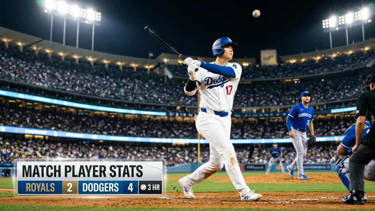Dodgers vs Kansas City Royals Match Player Stats