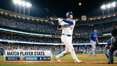 Dodgers vs Kansas City Royals Match Player Stats