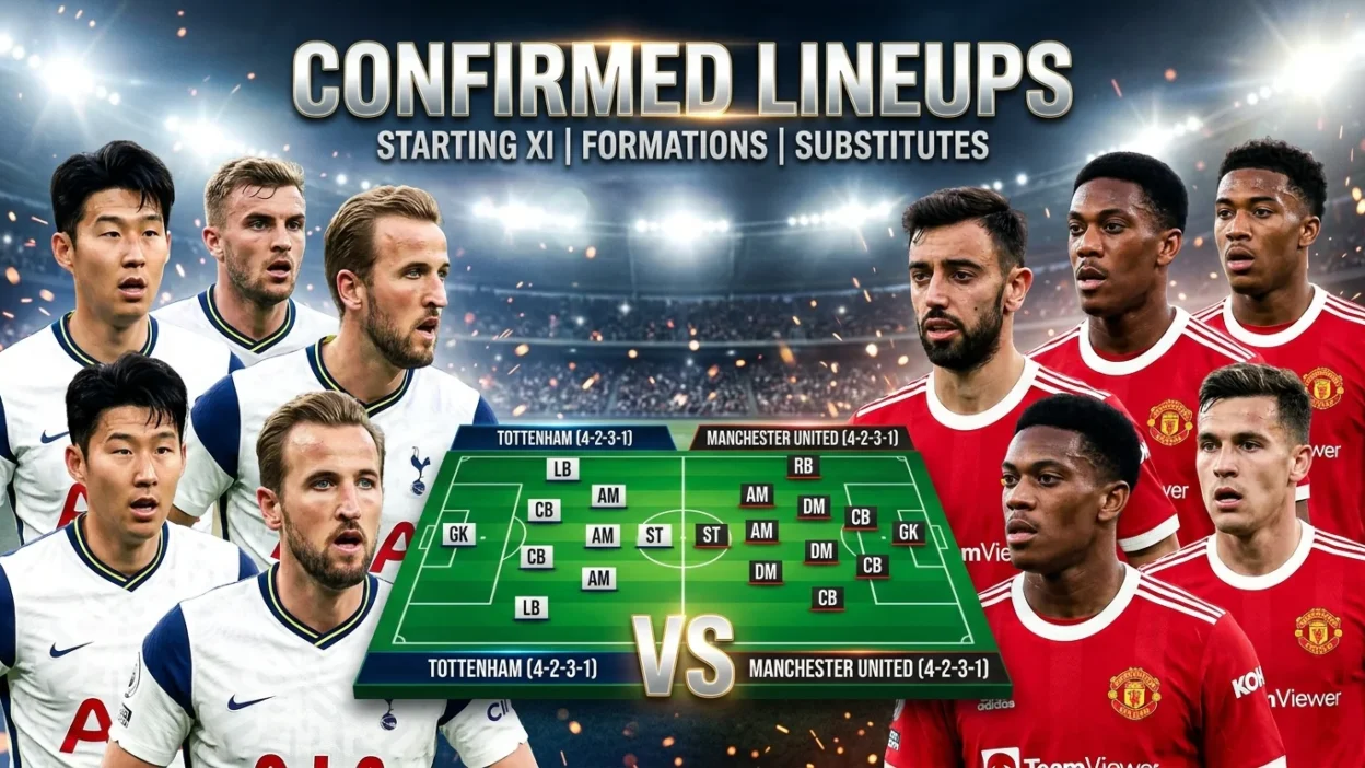 Tottenham vs Manchester United F.C. Lineups